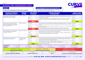 School Risk Assessment Form