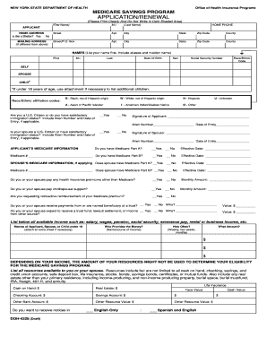 New York Medicare Savings Program Application