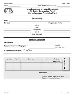 Permit Template - Iowa Department of Natural Resources - iowadnr