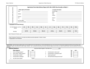 California Agricultural Farm-Gate Delivery Report