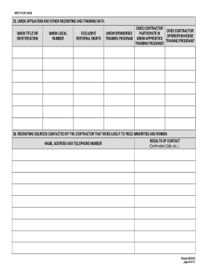 Michigan Contractor Employment Data Form