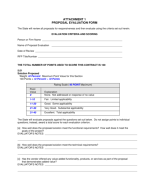 Proposal Evaluation Form