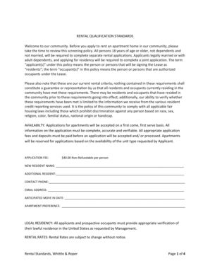Rental Application Form