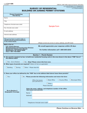 US Residential Building Permit Survey