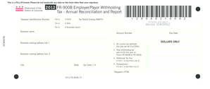 DC FR-900B Employer Withholding Tax Form