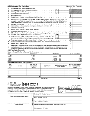 Form 1041-ES Estimated Income Tax for Estates and Trusts