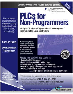 PLC Training Seminar Registration Form