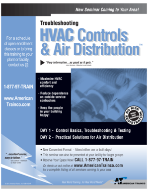 HVAC Controls & Air Distribution Seminar Registration