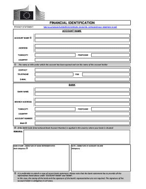 EU Financial Identification Form