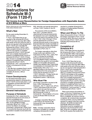 Schedule M-3 Instructions for Form 1120-F