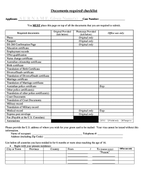 US Green Card Application Checklist