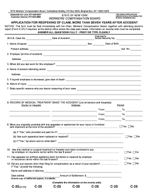 New York Workers' Compensation Claim Reopening Form