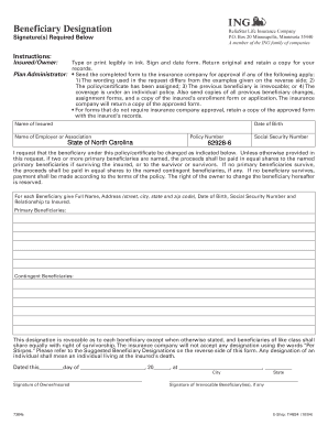 Beneficiary Designation Form