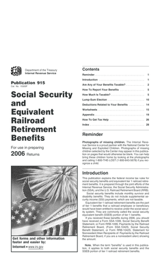 Publication 915: Are Any of Your Benefits Taxable?
