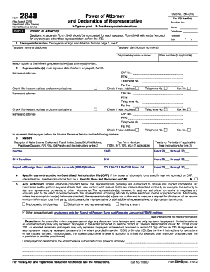 IRS Form 2848 Power of Attorney