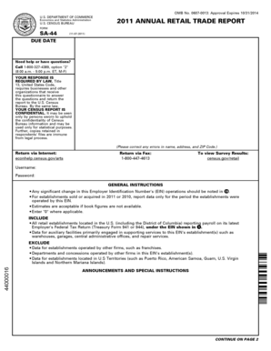 US Census Bureau 2011 Annual Retail Trade Report