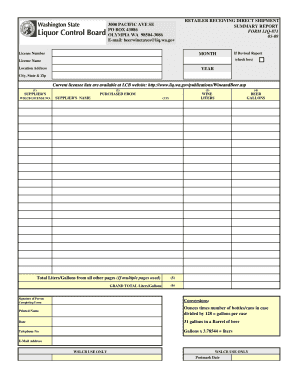 Retailer Receiving Direct Shipment Summary Report