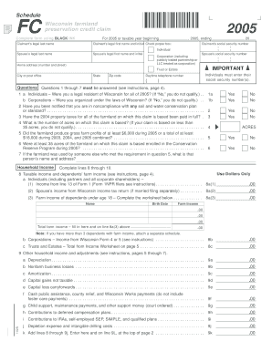 Wisconsin Farmland Preservation Credit Claim Form