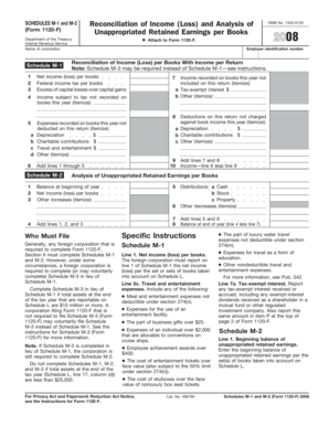 Schedule M-1 and M-2 Reconciliation Form