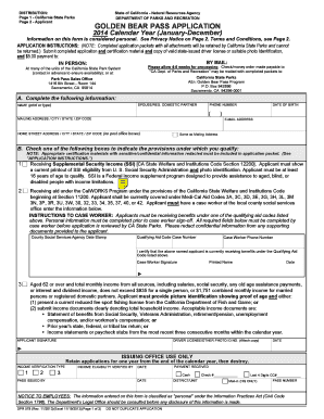 California Golden Bear Pass Application