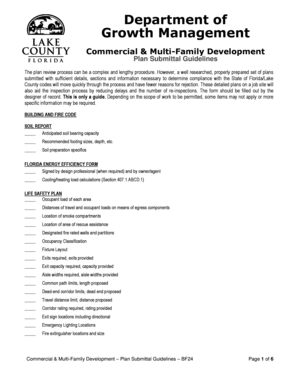 Commercial Multi-Family Development Plan Submittal Guidelines