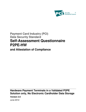 PCI DSS SAQ P2PE-HW Compliance Form