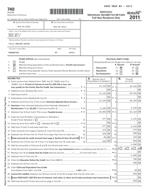 Kentucky Individual Income Tax Return