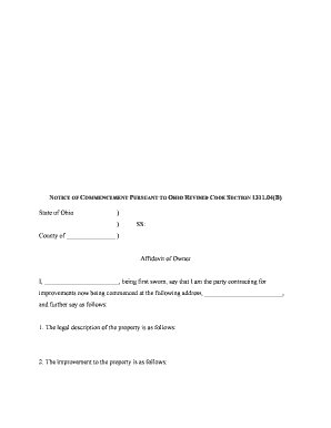 Ohio Notice of Commencement