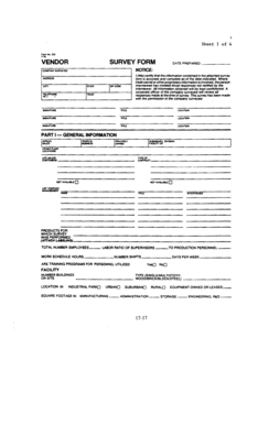 Vendor Survey Form
