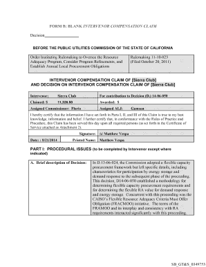 FORM B: BLANK INTERVENOR COMPENSA ... - State of California - ftp2 cpuc ca