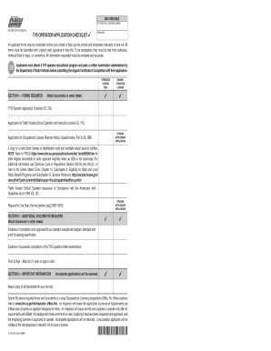 California TVS Operator Application Checklist