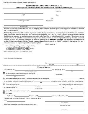 Summons on Third-Party Complaint