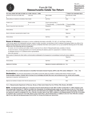 Massachusetts Estate Tax Return