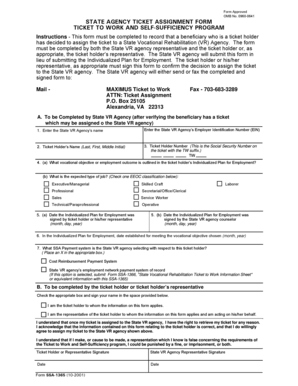 State Agency Ticket Assignment Form