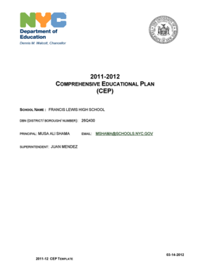 Comprehensive Educational Plan