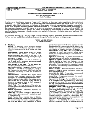 Noninsured Crop Disaster Assistance Program Application
