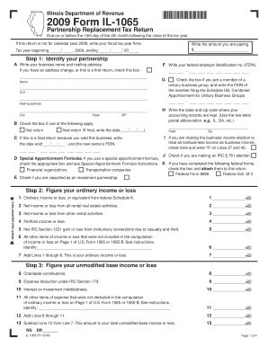 Illinois Partnership Replacement Tax Return