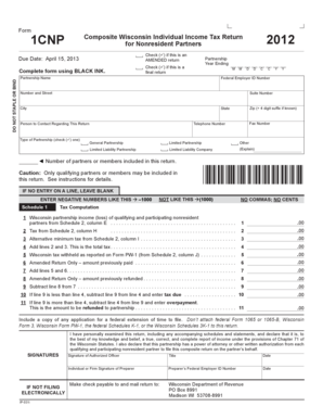 Wisconsin 1CNP Form