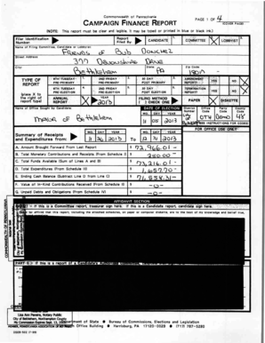 Pennsylvania Campaign Finance Report