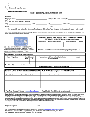 Flexible Spending Account Claim Form