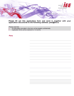 IEE Application Form
