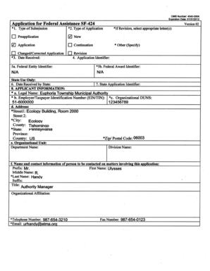 SF-424 Application for Federal Assistance