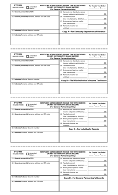 Kentucky Nonresident Income Tax Withholding Form