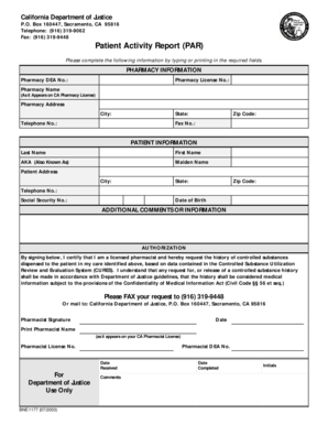 California Patient Activity Report