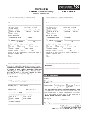 California Form 700 Amendment