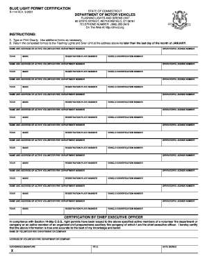 Blue Light Permit Certification