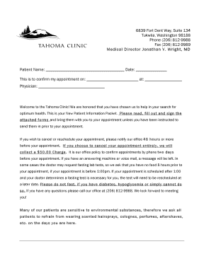 New Patient Information Packet