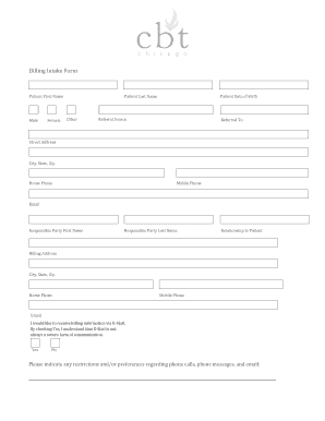 Billing Intake Form