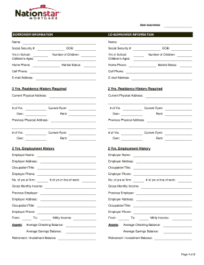 Mortgage Loan Application Form