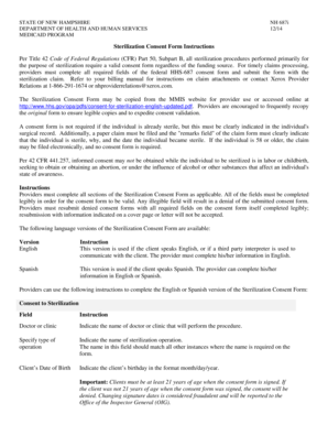 New Hampshire Sterilization Consent Form